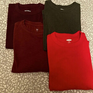 Lot  of 4 youth long sleeve waffle shirts